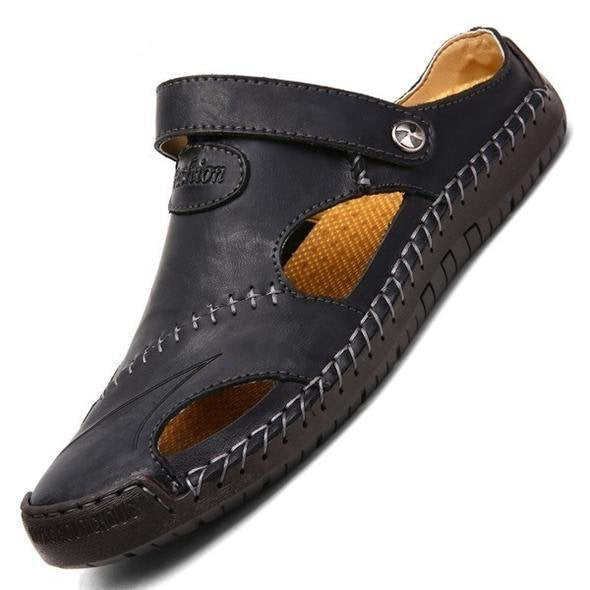 Large Size Soft Leather Men's Breathable Outdoor Sandals