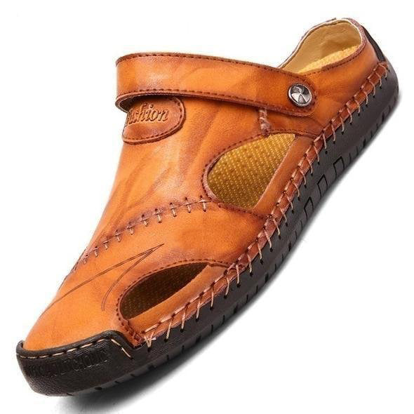 Large Size Soft Leather Men's Breathable Outdoor Sandals